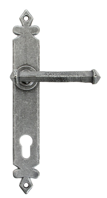 Pewter Tudor Lever Espag. Lock Set