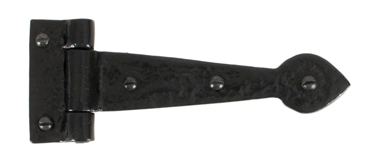 Black Textured  6" Cast T Hinge (pair)