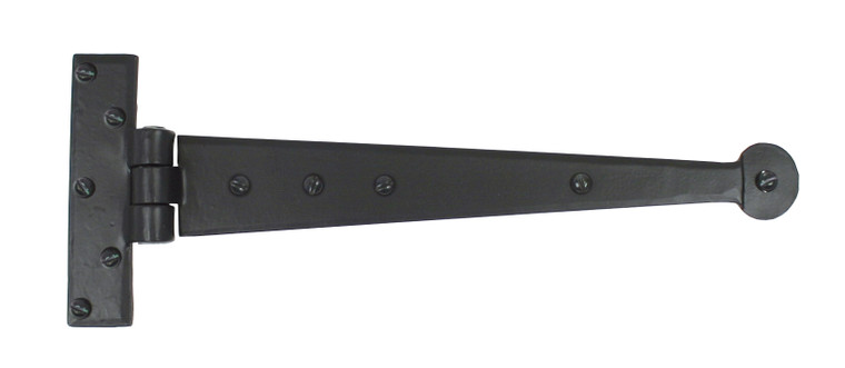 Black 12" Penny End T Hinge (pair)