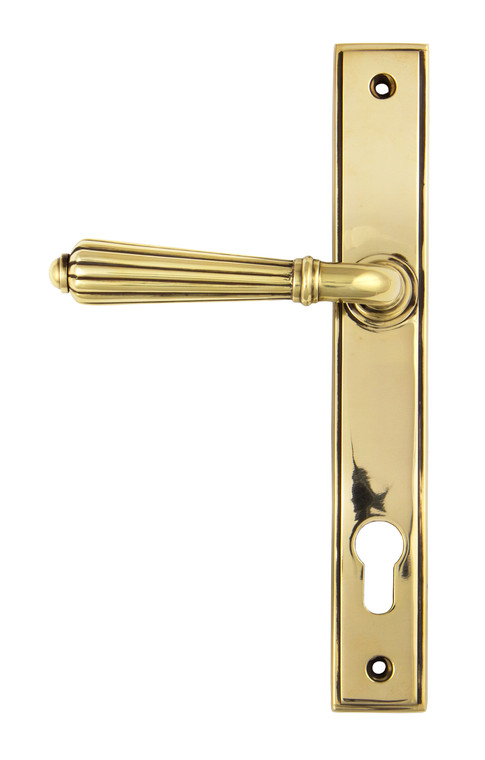 Aged Brass Hinton Slimline Lever Espag. Lock Set