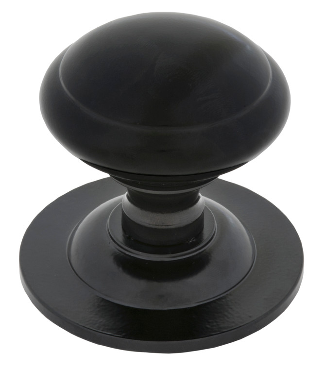 Black Round Centre Door Knob