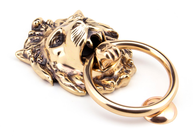 Polished Bronze Lion Head Knocker