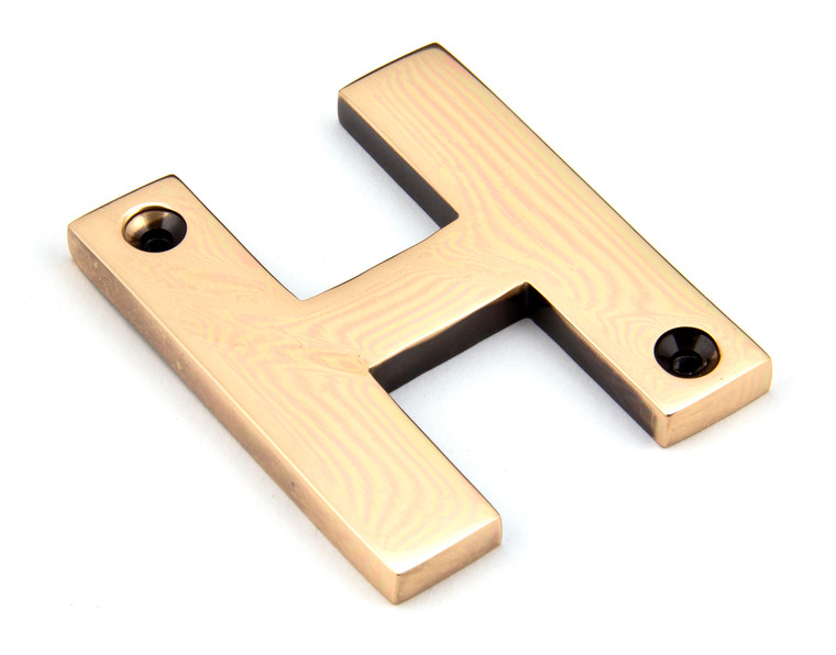 Polished Bronze Letter H