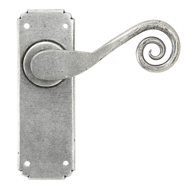 Pewter Monkeytail Lever Latch Set