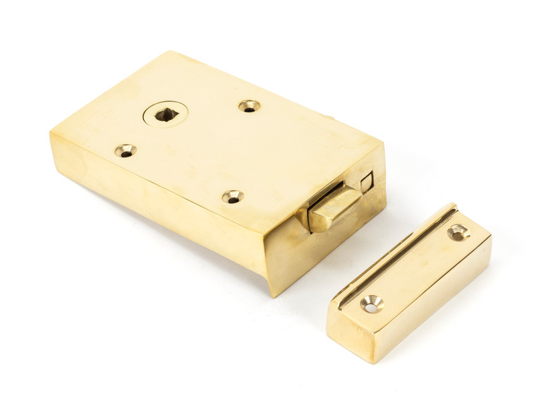 Polished Brass Left Hand Bathroom Latch