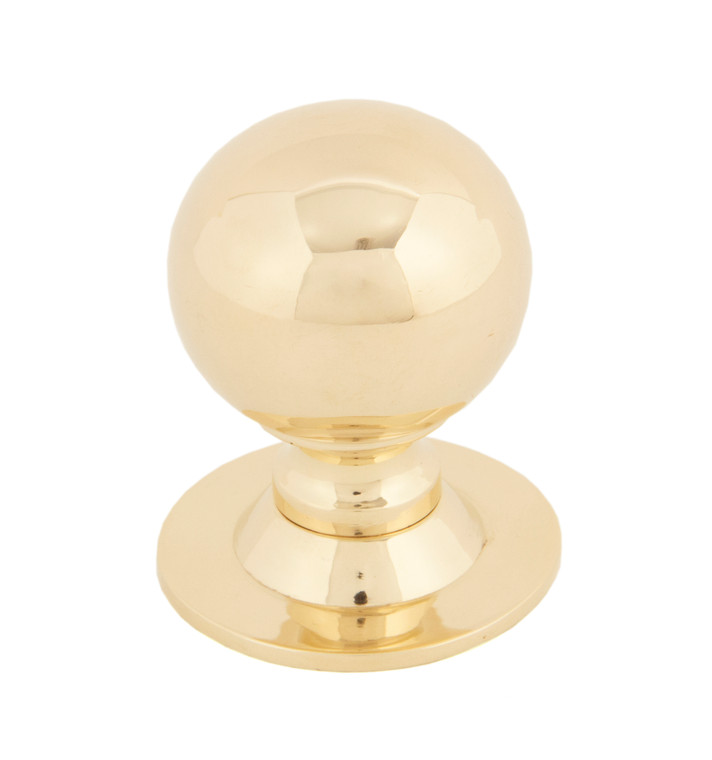 Polished Brass Ball Cabinet Knob 31mm