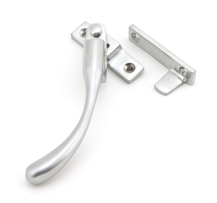 Satin Chrome Night-Vent Locking Peardrop Fastener - LH