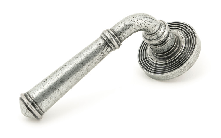 Pewter Regency Lever on Rose Set (Beehive)