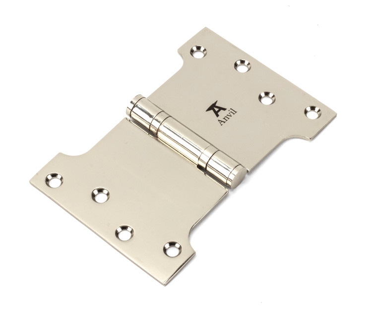 Polished Nickel 4" x 4" x 6"  Parliament Hinge (pair) ss