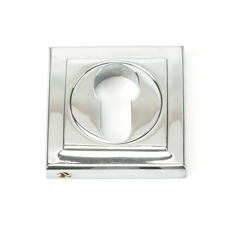 Polished Chrome Round Euro Escutcheon (Square)