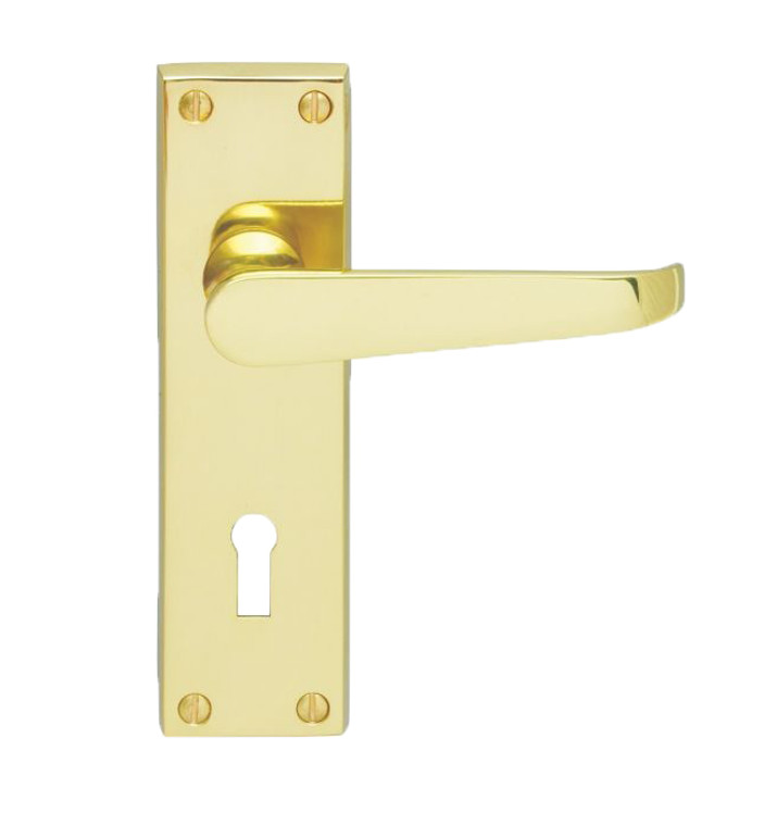 Victorian Flat Lever On Backplate - Lock 57mm C/C (Range)