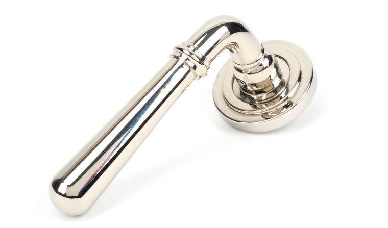 Polished Nickel Newbury Lever on Rose Set (Art Deco) - Unsprung