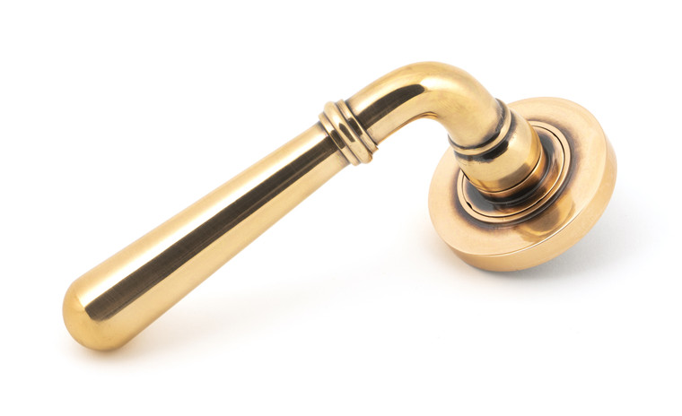 Polished Bronze Newbury Lever on Rose Set (Plain) - Unsprung