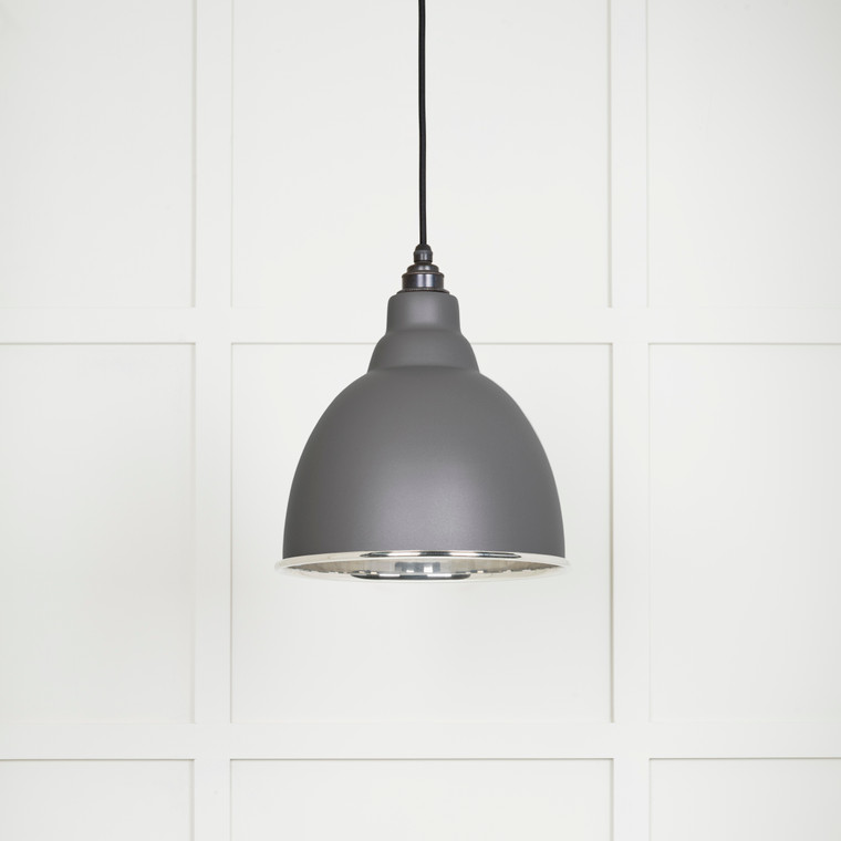 Smooth Nickel Brindley Pendant in Bluff