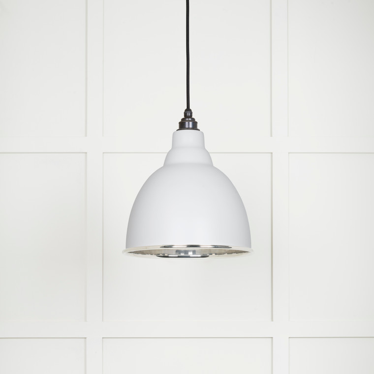 Smooth Nickel Brindley Pendant in Flock