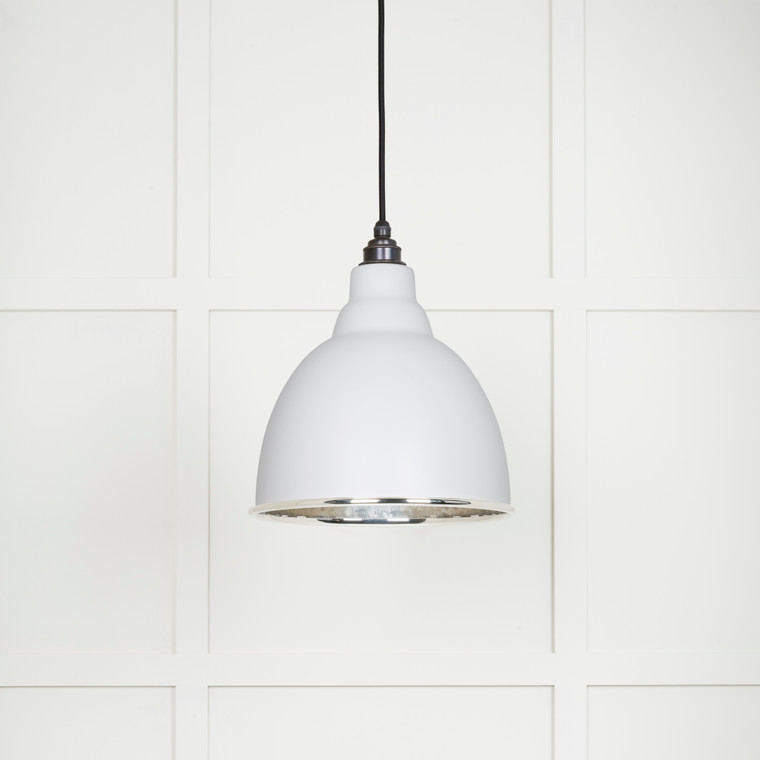 Hammered Nickel Brindley Pendant in Flock