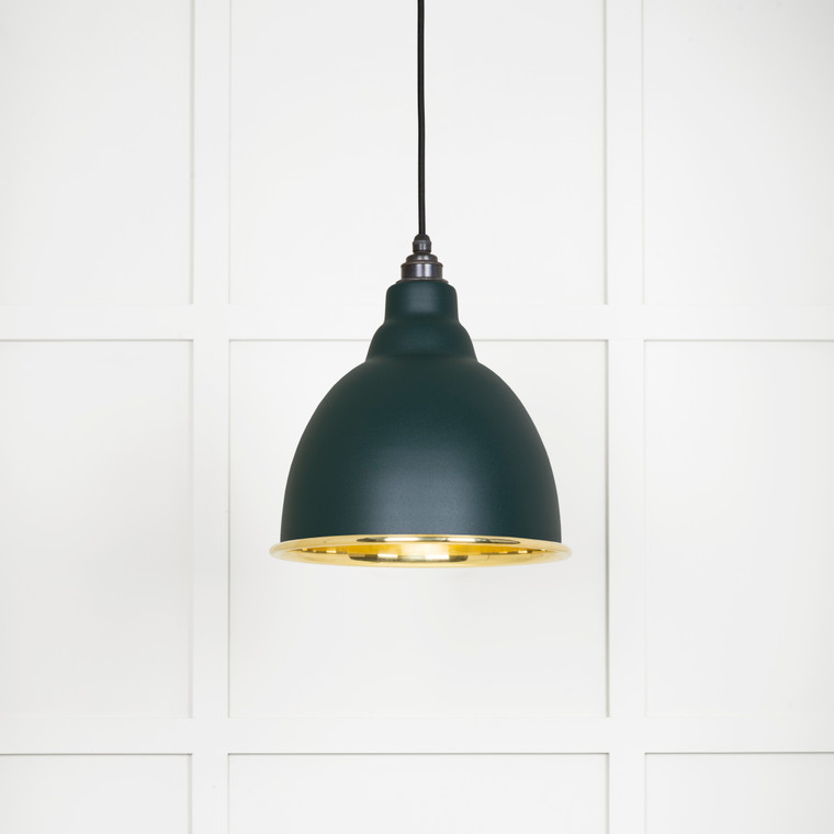 Smooth Brass Brindley Pendant in Dingle