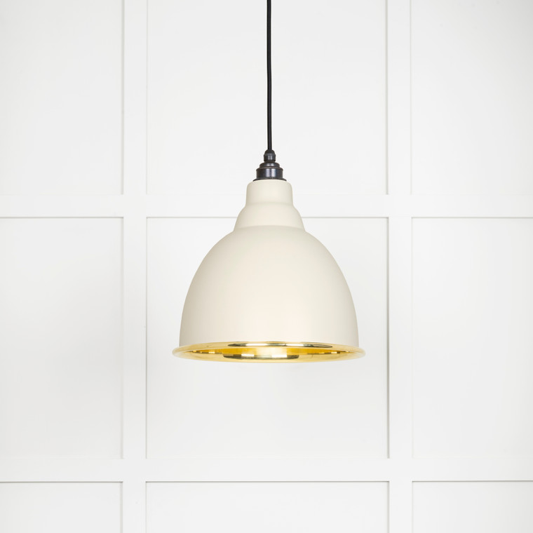 Smooth Brass Brindley Pendant in Teasel