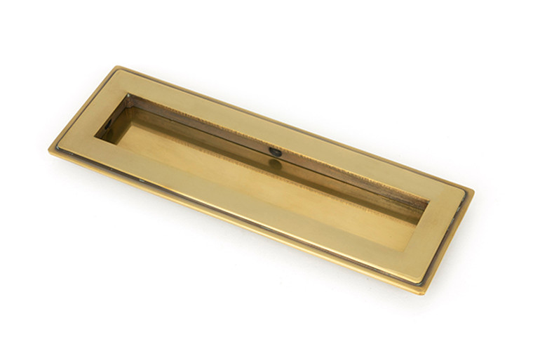 Aged Brass 175mm Art Deco Rectangular Pull