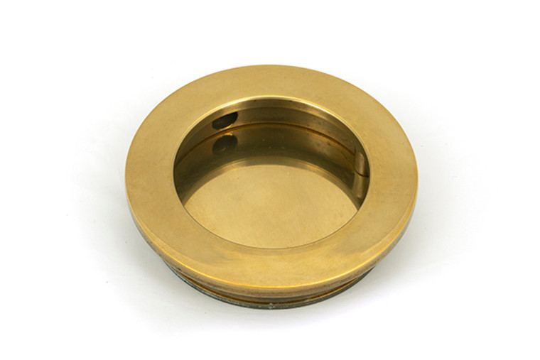 Aged Brass 60mm Plain Round Pull