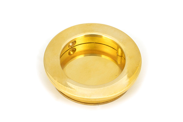 Polished Brass 60mm Plain Round Pull