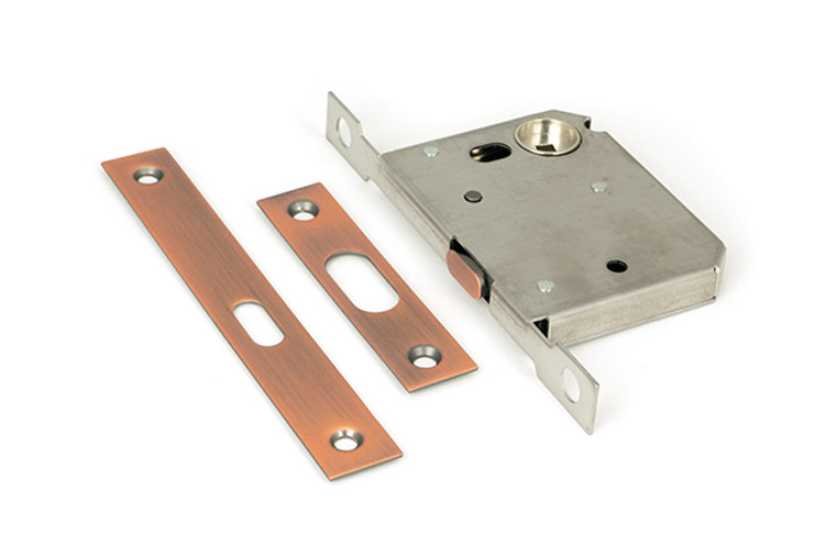 Polished Bronze 50mm Sliding Door Lock