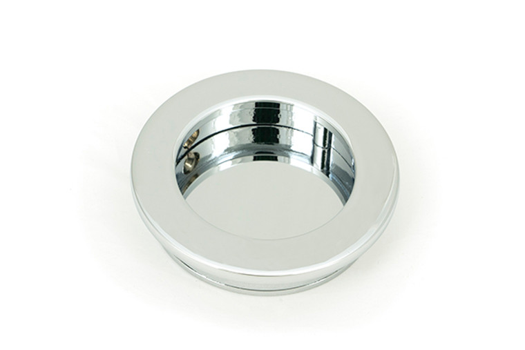 Polished Chrome 60mm Plain Round Pull