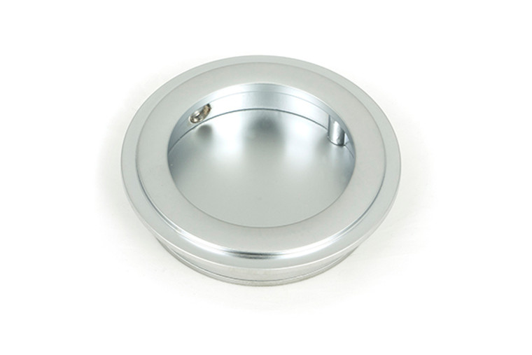 Satin Chrome 60mm Art Deco Round Pull