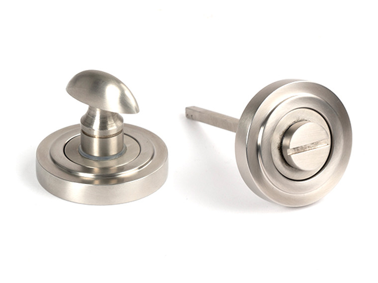 Satin Marine SS (316) Round Thumbturn Set (Art Deco)