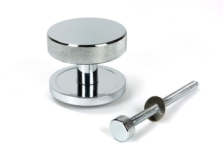 Polished Chrome Brompton Centre Door Knob (Plain)