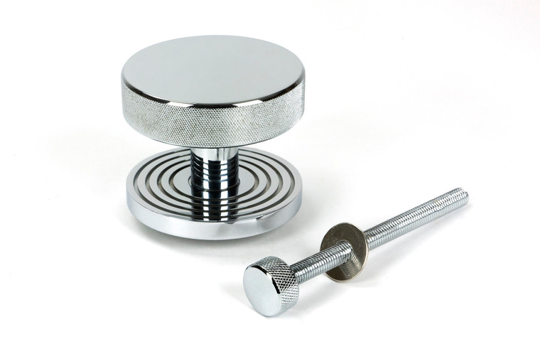 Polished Chrome Brompton Centre Door Knob (Beehive)