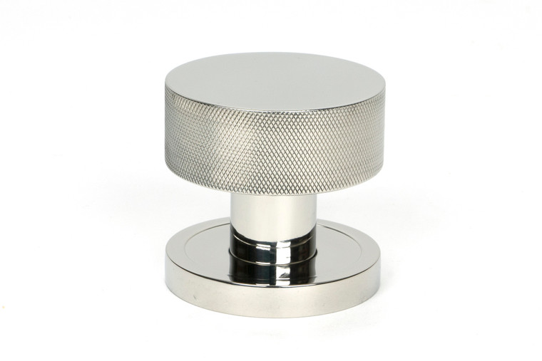 Polished Marine SS (316) Brompton Mortice/Rim Knob Set (Plain)