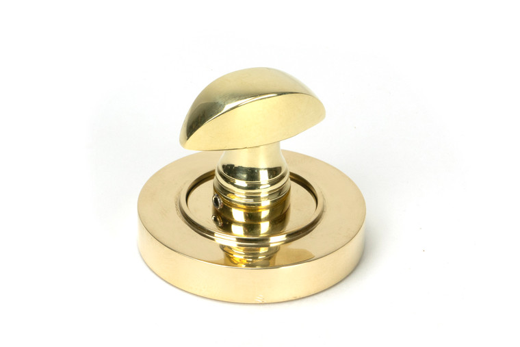 Polished Brass Round Thumbturn Set (Plain)