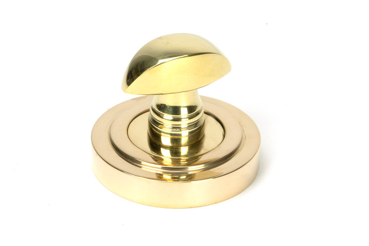 Polished Brass Round Thumbturn Set (Art Deco)