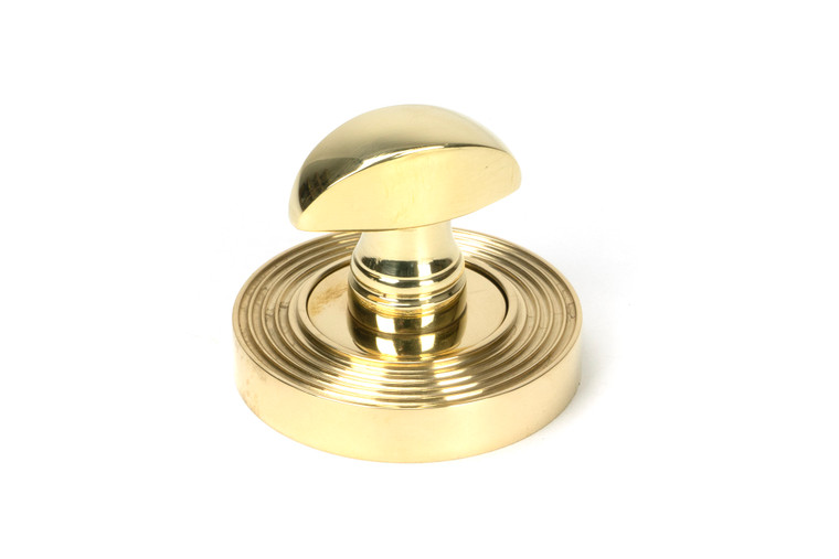 Polished Brass Round Thumbturn Set (Beehive)