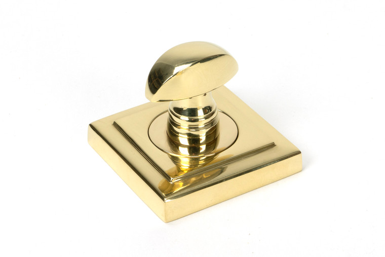 Polished Brass Round Thumbturn Set (Square)