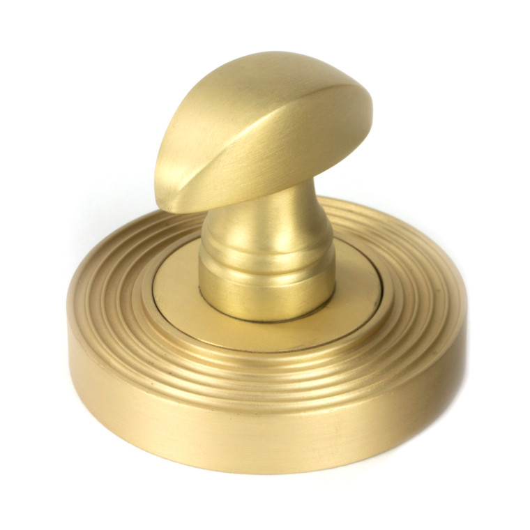 Satin Brass Round Thumbturn Set (Beehive)