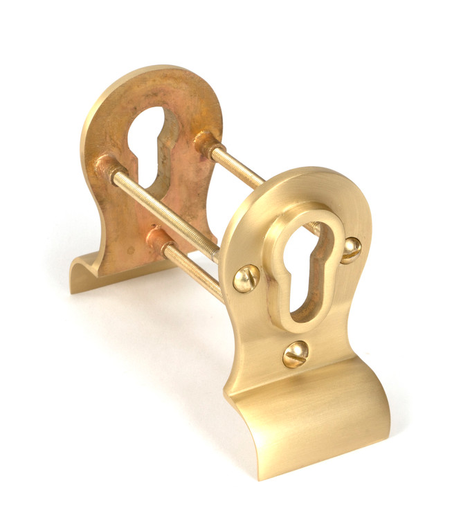 Satin Brass 50mm Euro Door Pull (Back to Back fixings)