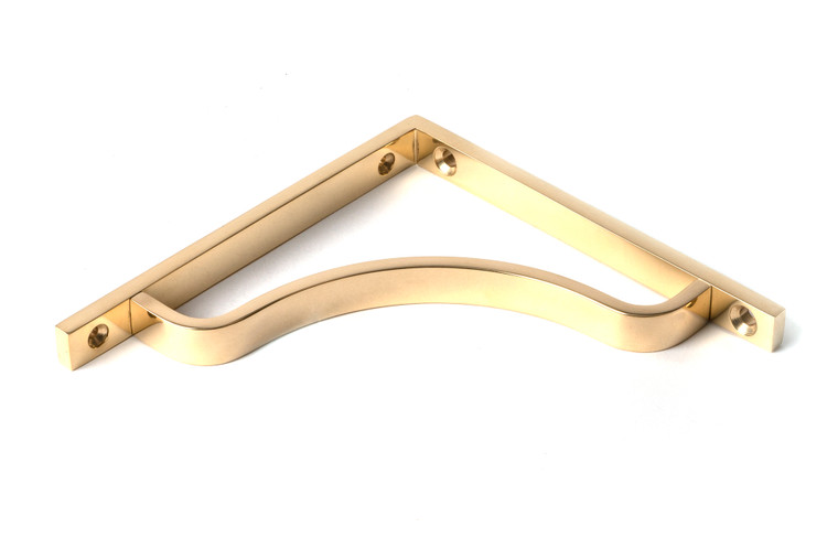 Polished Brass Abingdon Shelf Bracket (150mm x 150mm)