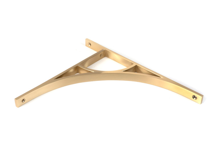 Satin Brass Tyne Shelf Bracket (314mm x 250mm)