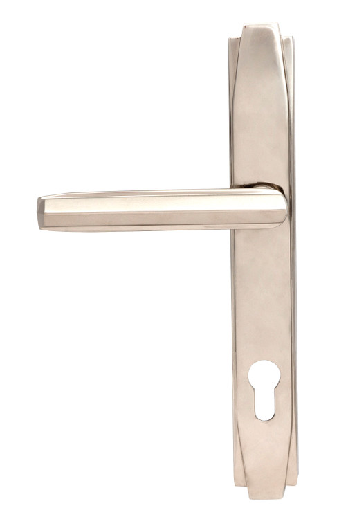 Polished Nickel Art Deco Slimline Lever Espag. Lock Set