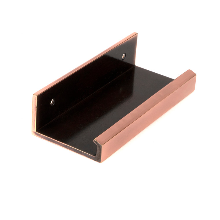 Polished Bronze 100mm Plain Edge Pull