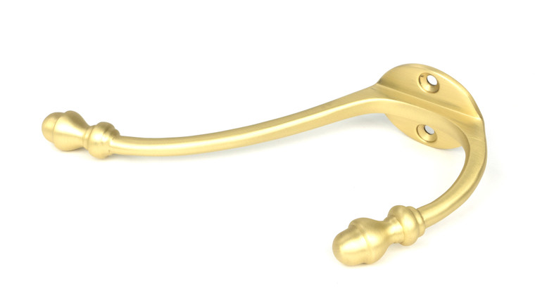 Satin Brass Hat & Coat Hook