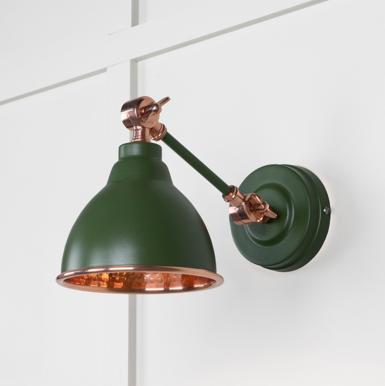 Hammered Copper Brindley Wall Light in Heath