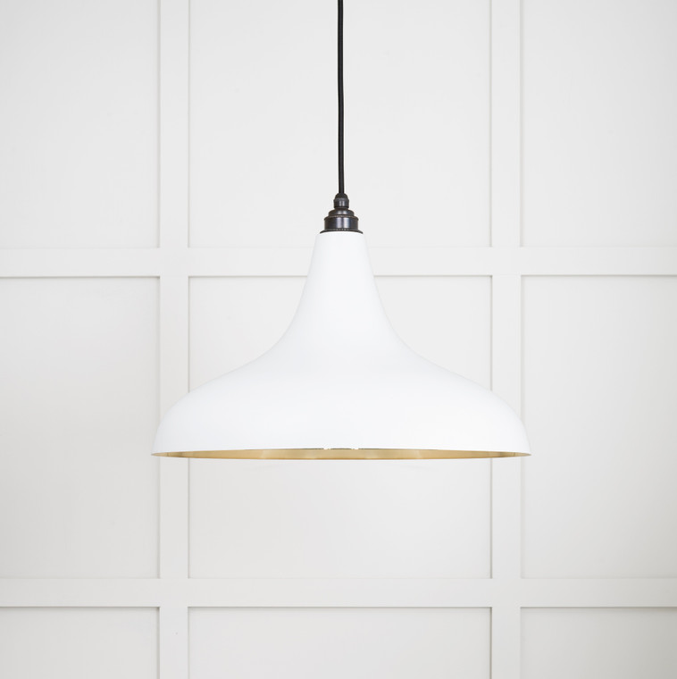 Smooth Brass Frankley Pendant in Flock