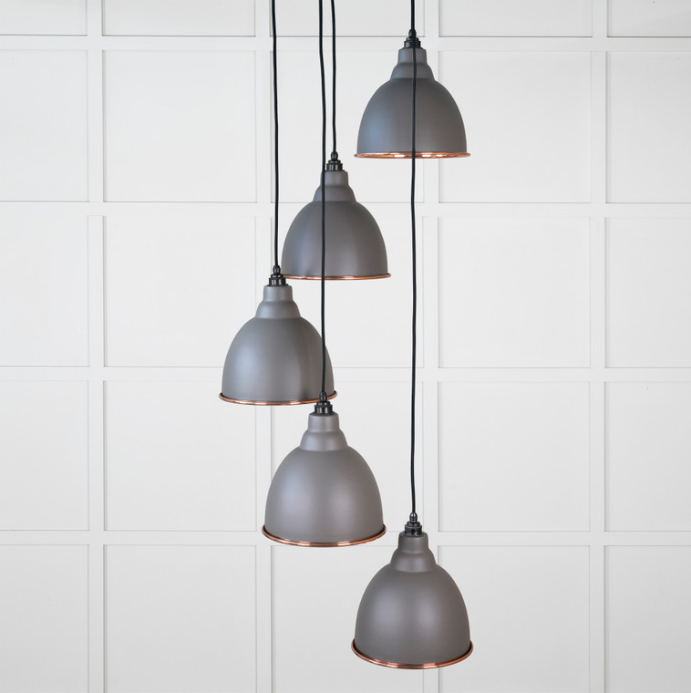 Smooth Copper Brindley Cluster Pendant in Bluff