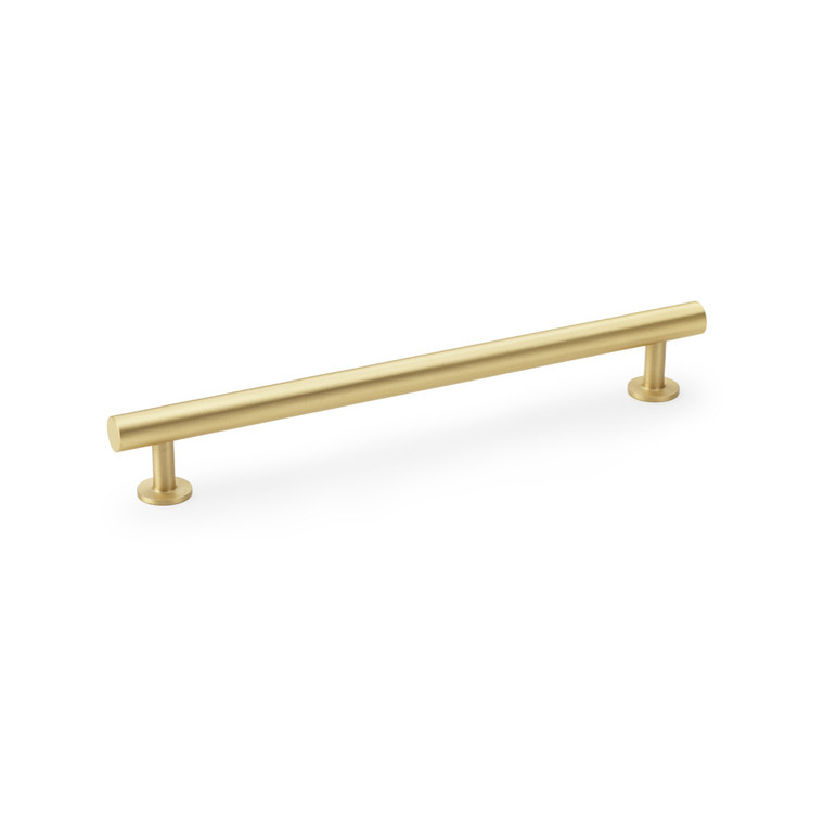 Round Pull Handle 192mm centres Satin Brass