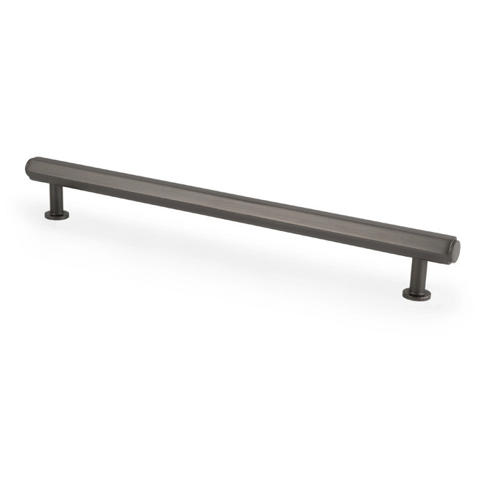 Hex Round Pull Handle 224mm centres Dark Matt Bronze