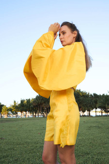 Golden Bloom Tailored Shorts