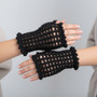 Crocheted gloves black